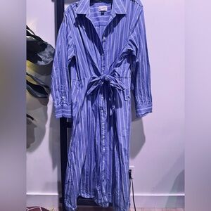 Universal Thread Long Sleeve Blue Striped Dress